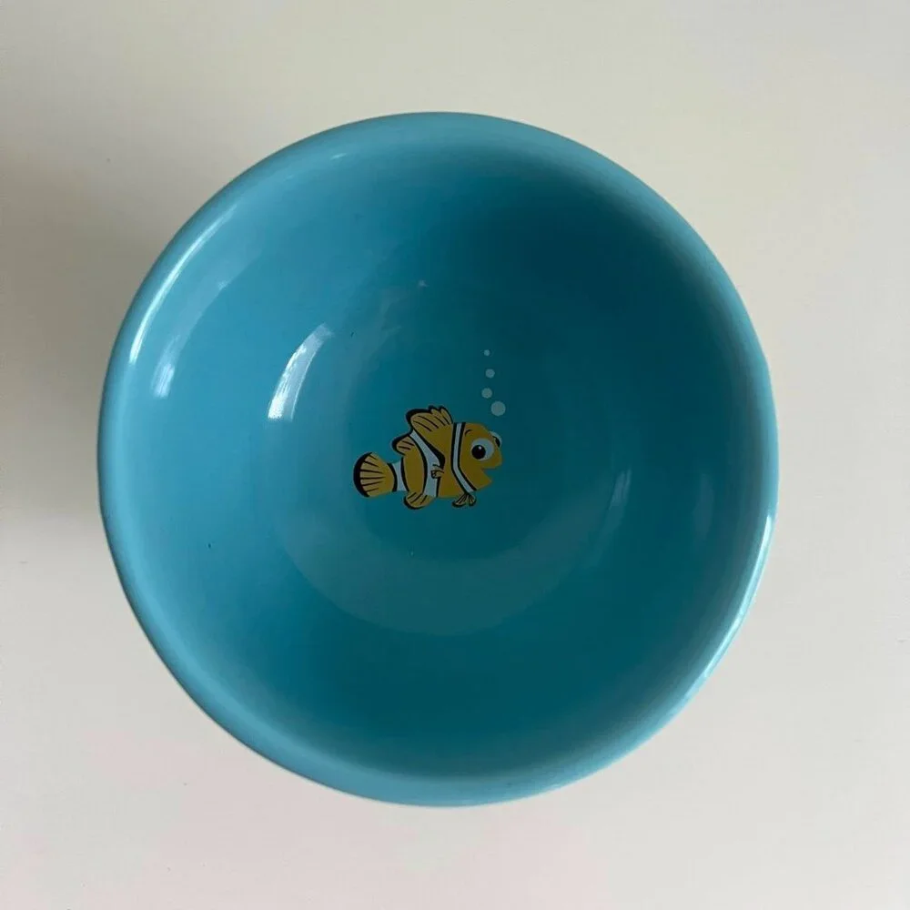 Finding Nemo Ceramic Cat Bowl Tall Chewy Ceramic Food Water Disney